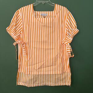 Harshman Zita Top Marigold Stripe NWT XS
